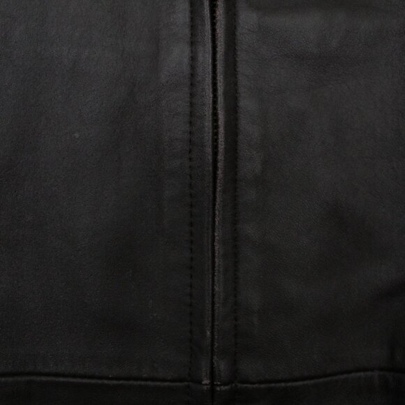 Centigrade Leather Jacket Mens Medium Brown Full Zip Polyester Lined Coat - Picture 8 of 13